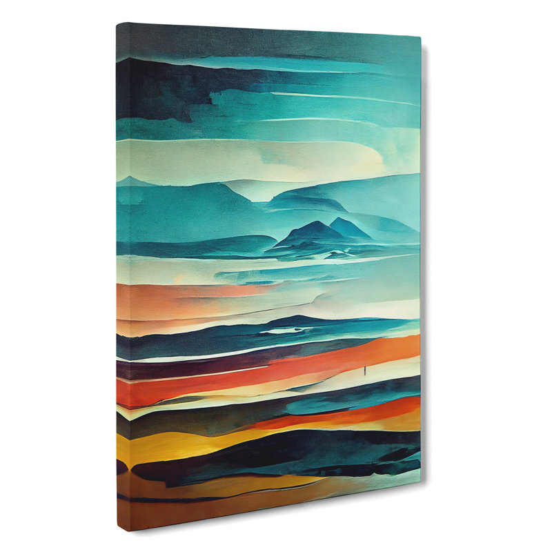 Mountain Landscape In Abstract No.3 - Wrapped Canvas, 50cm H x 35cm W x 3cm D