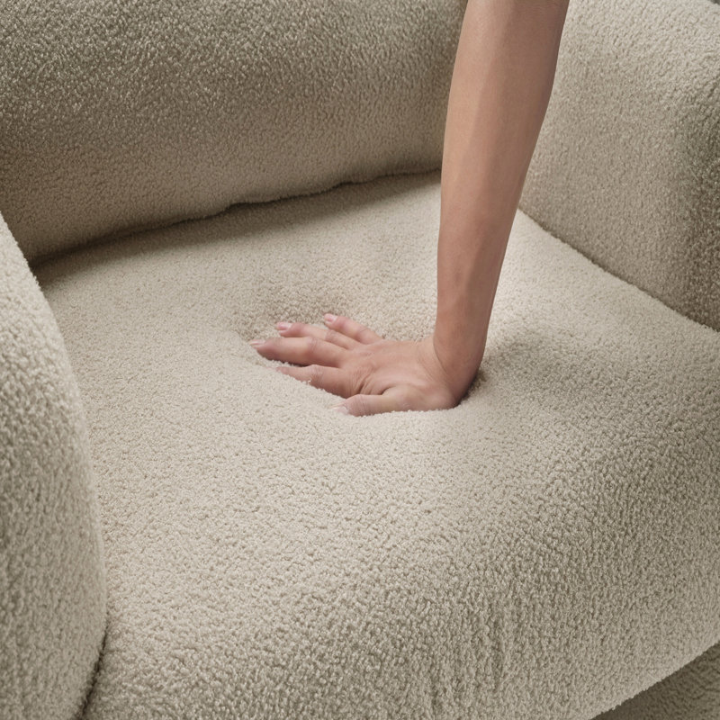 Fauteuil d'appoint confortable avec revêtement élégant pour rehausser et détendre le salon, Taupe