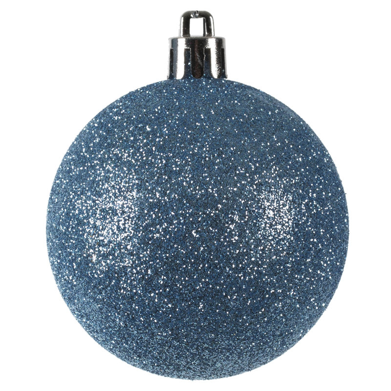 Ornement boule des Fêtes, H 8 po x l 8 po x P 8 po, Pervenche