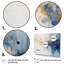 Momentary Spirit Golden Wave Retro Blue - Abstract Shapes, impression d'art mural-80980485-80980488