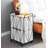 Collapsible Rolling Iron Wire Laundry Hamper-1067028361