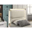 Contemporain, blanc perlé, lit tapissier, lit gigogne, tête de lit à panneau à DEL, panneau de chambre à coucher, lit double avec panneau à DEL, lit gigogne et panneaux pour une configuration spectaculaire-1097094674