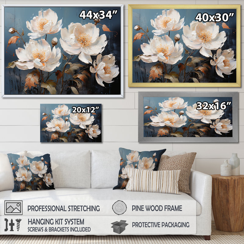 Pivoine pétale poésie I, Toile tendue, H 24 po x l 32 po