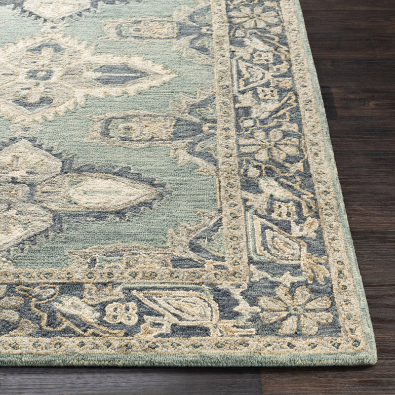 Bonifate Hand Tufted Wool Oriental Area Rug, Rectangle 8' x 10'