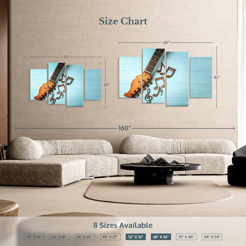 Guitar Notes, 42'' H x 68'' W