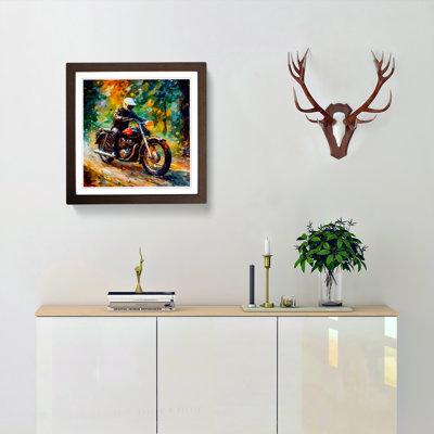 Motorcycle Impressionism - Framed Print
