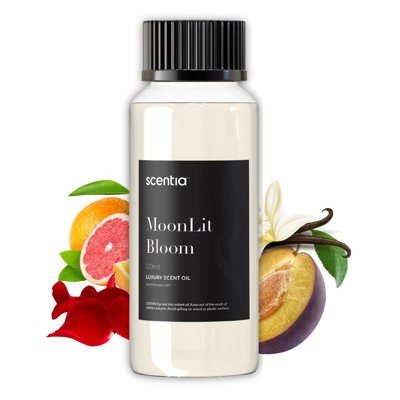 Moonlit Bloom Diffuser Oil | Romantic Essential Aromatherapy Oil For Love And Date Night | Valentine Collection Oil With Rose Petal, Vanilla, Amber & Woods | 120Ml | 4.06 Fl Oz