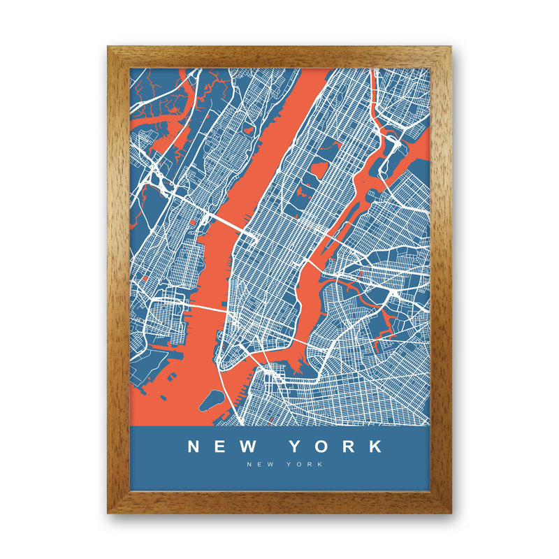 New York I - Print, Brown Paper, 88cm H x 64cm W x 3cm D