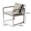 Chaise rembourrée en aluminium rembourrée avec rotin-426926610