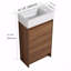 Meuble-lavabo autoportant 18 po avec lavabo simple, portes à fermeture douce