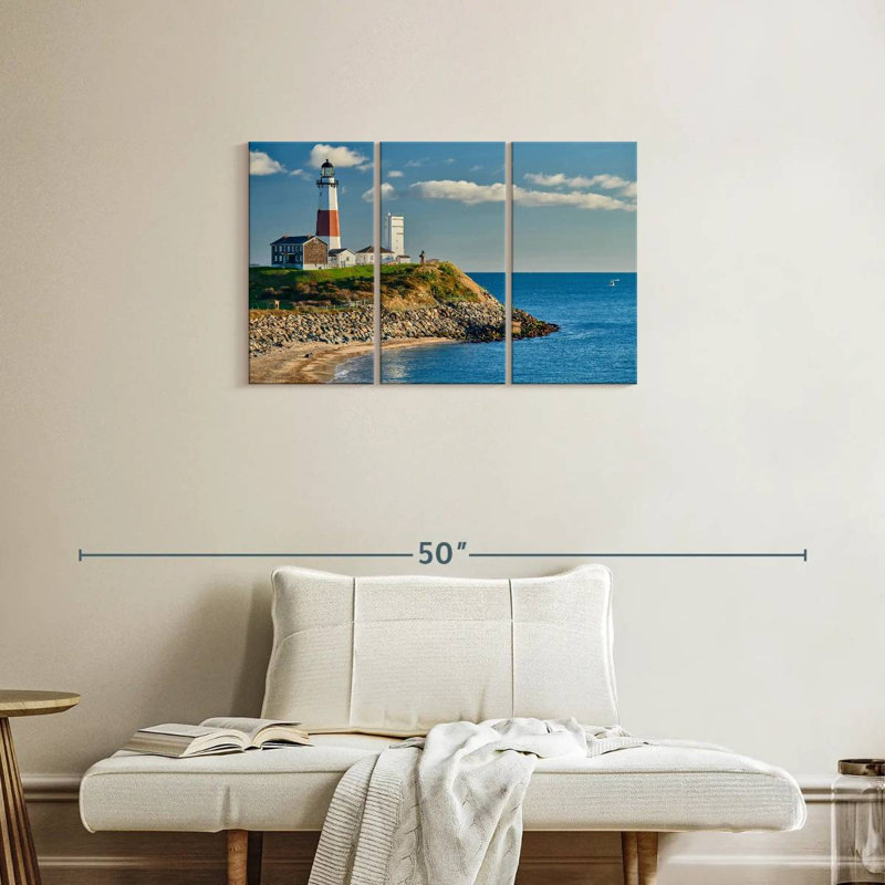 Aletra, mer transparente au phare de Montauk, H 20 po x l 33 po