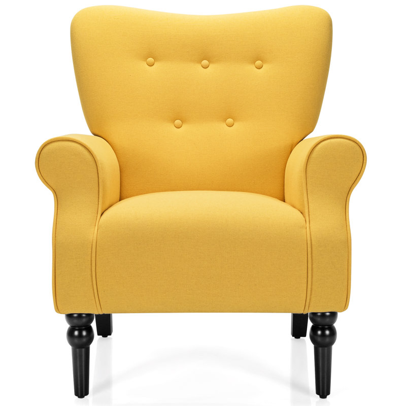 Cleremont Upholstered Armchair, Yellow