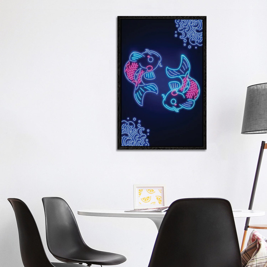 Neon Carp Koi by Donnie Art - Gallery-Wrapped Canvas Giclée on Canvas