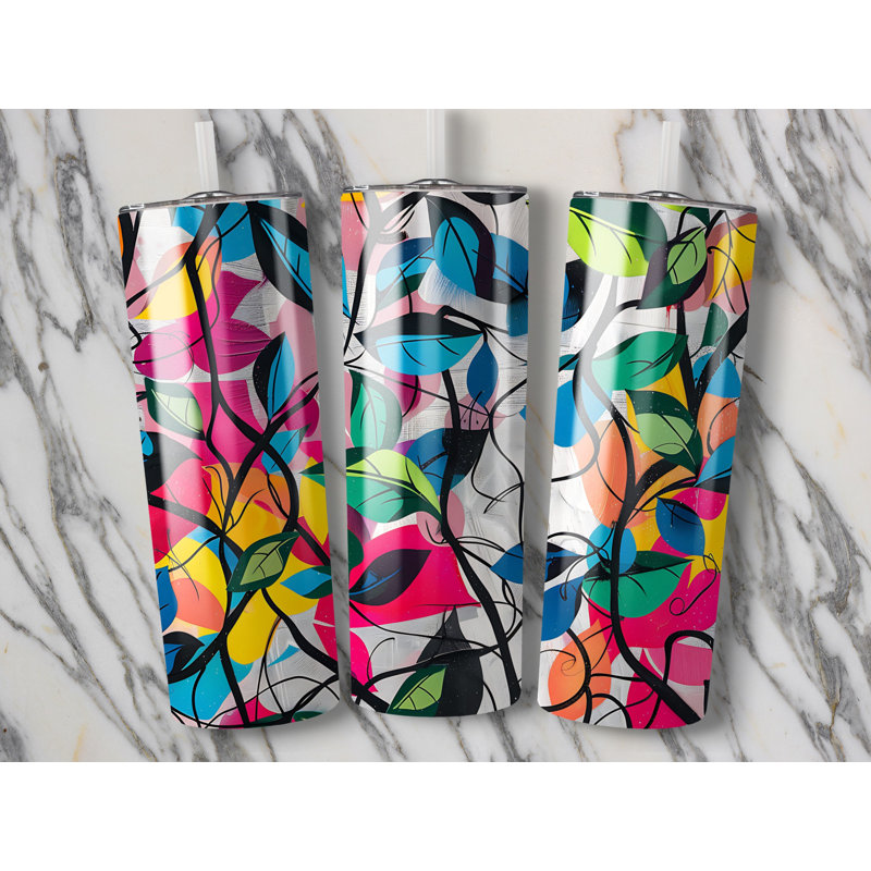 Choose Handmade Tumblers 591ml Vacuum Insulated Stainless Steel (18/8) Travel Tumbler with Straw