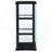 Callie Black Glass 3-Shelf Curio Cabinet