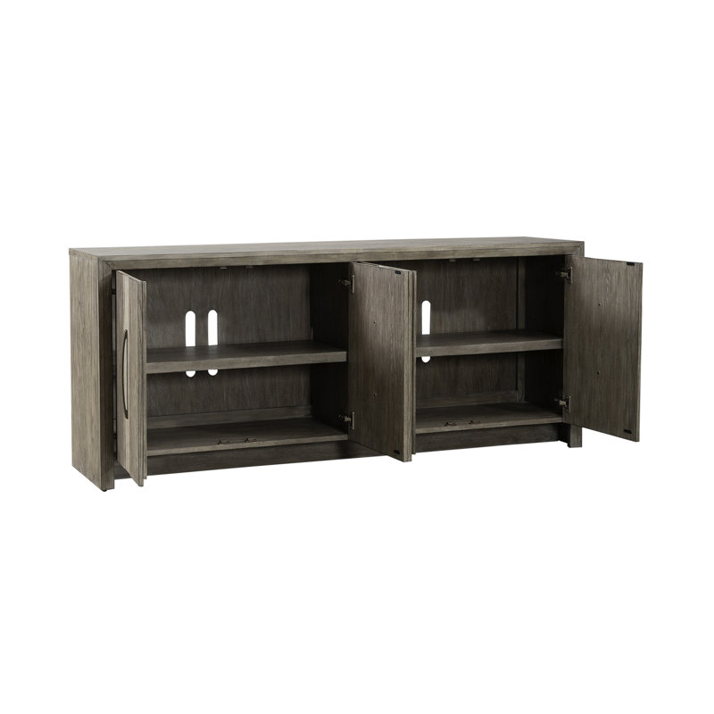  Armoire d'appoint 4 portes avec tablettes réglables Emry