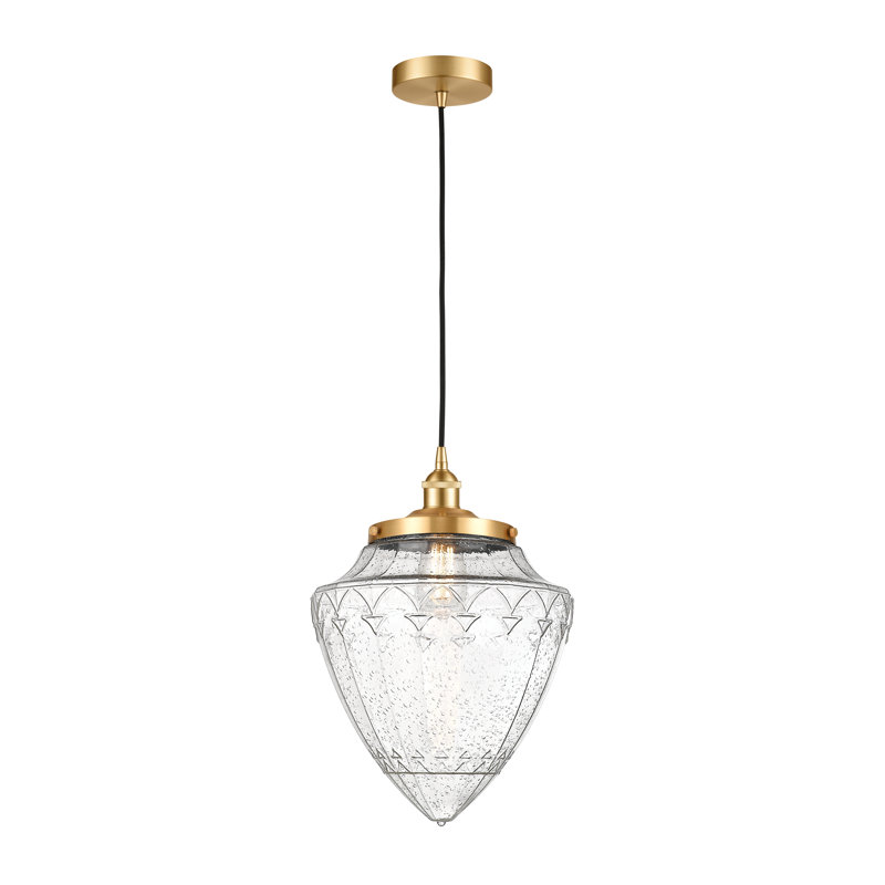 Lanaija 1 - Light Single Pendant, 16.75" H x 12" W x 12" D, Satin Gold