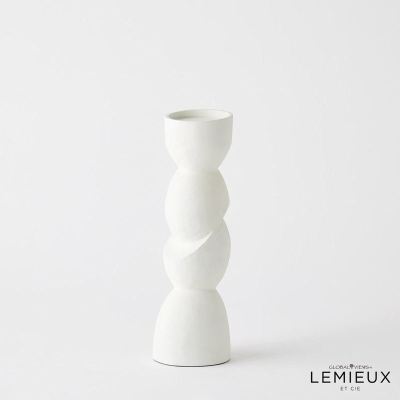 Pradier Candle Holder-White-Lg