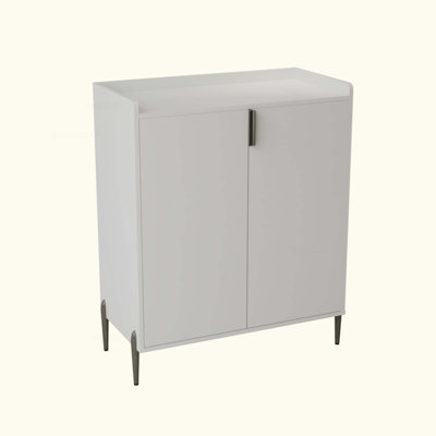 2 Doors Home Wine Bar Cabinet With Wine Rack & Adjustable Storage Shelf, Modern Sideboard With Soft-Closing Hinge, Dinning Room Buffet Cabinet, Liquor Cabinet Kitchen, Living Room Coffee Cart