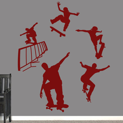 Décalcomanie murale skateboard