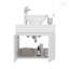 Meuble-lavabo vasque Manchester, tablette ouverte