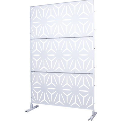 76 "H48" l écran d'intimité en métal - autoportant pour terrasse, balcon, patio. , Rouille, décoloration, rehausse et ornement de l 76 po H48 po pour l'extérieur intérieur. Antirouille, attrayant