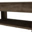 Table de rangement Polgon, tablette de table extensible, tablette inférieure, finition brun foncé