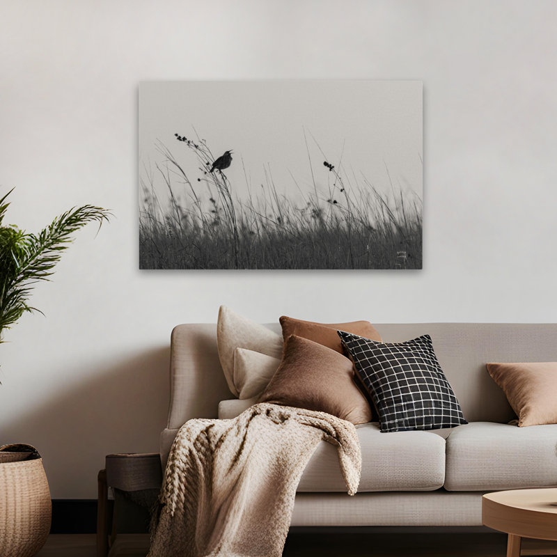 Contemporary Meadowlark Call BW, H 48 po x l 32 po