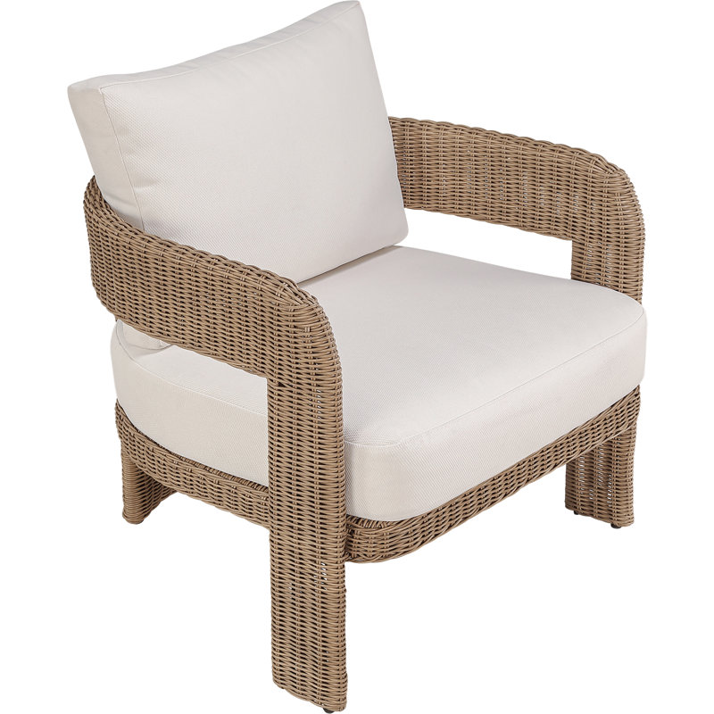 Chaise de patio en oléfine beige Audiel, Beige