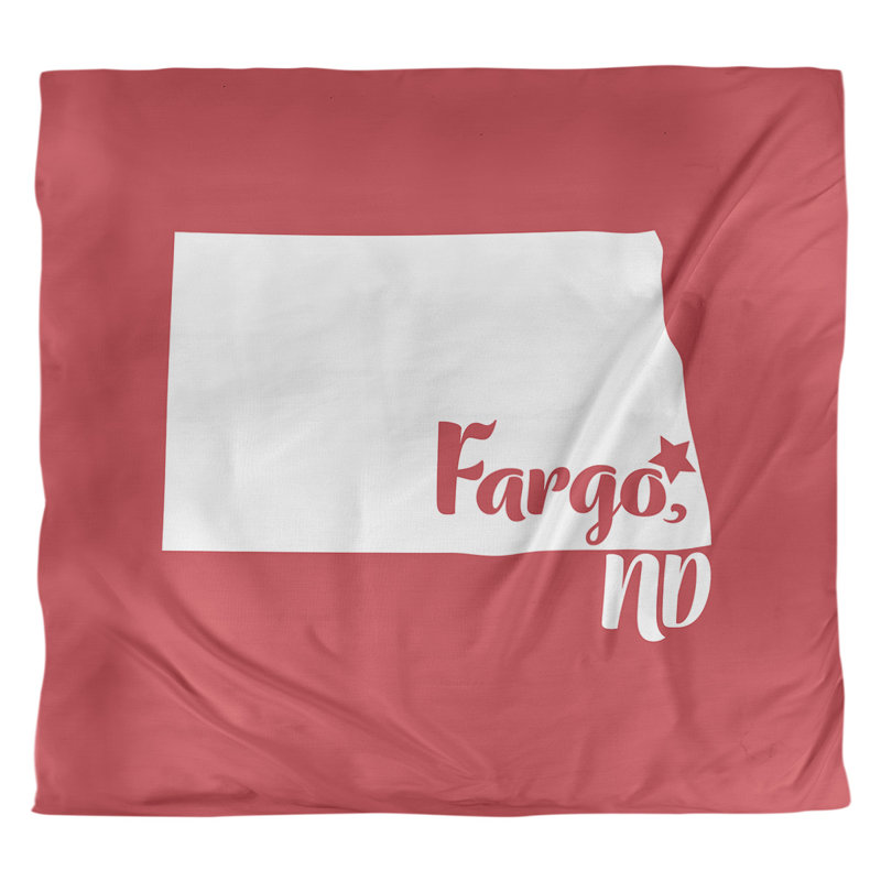 Housse de couette fargo north dakota, Housse de couette pour grand lit, Rouge, Microfibre
