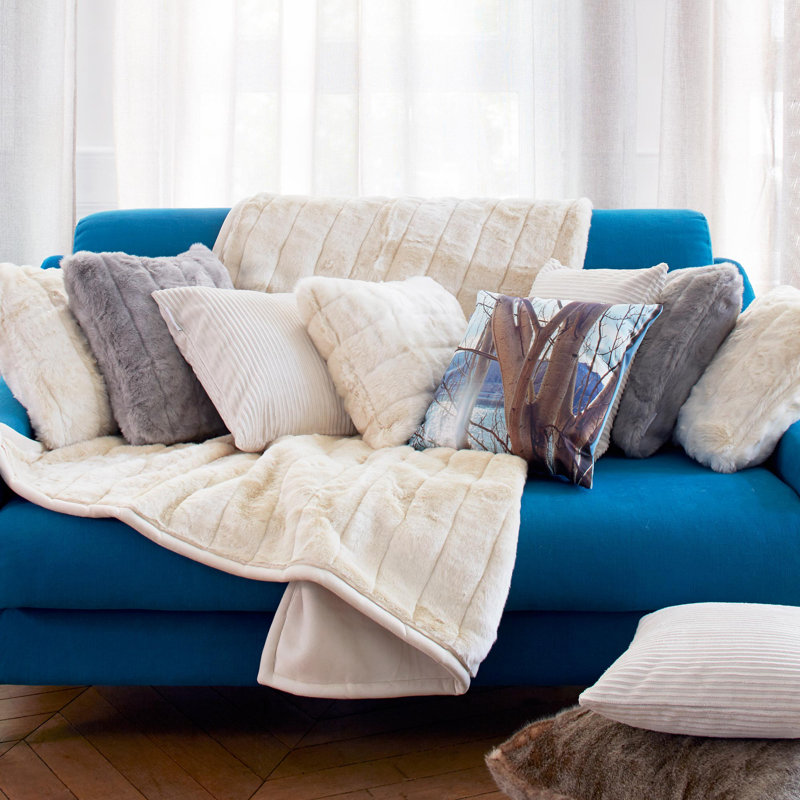 Throw Blanket, Offwhite, 250cm x 230cm