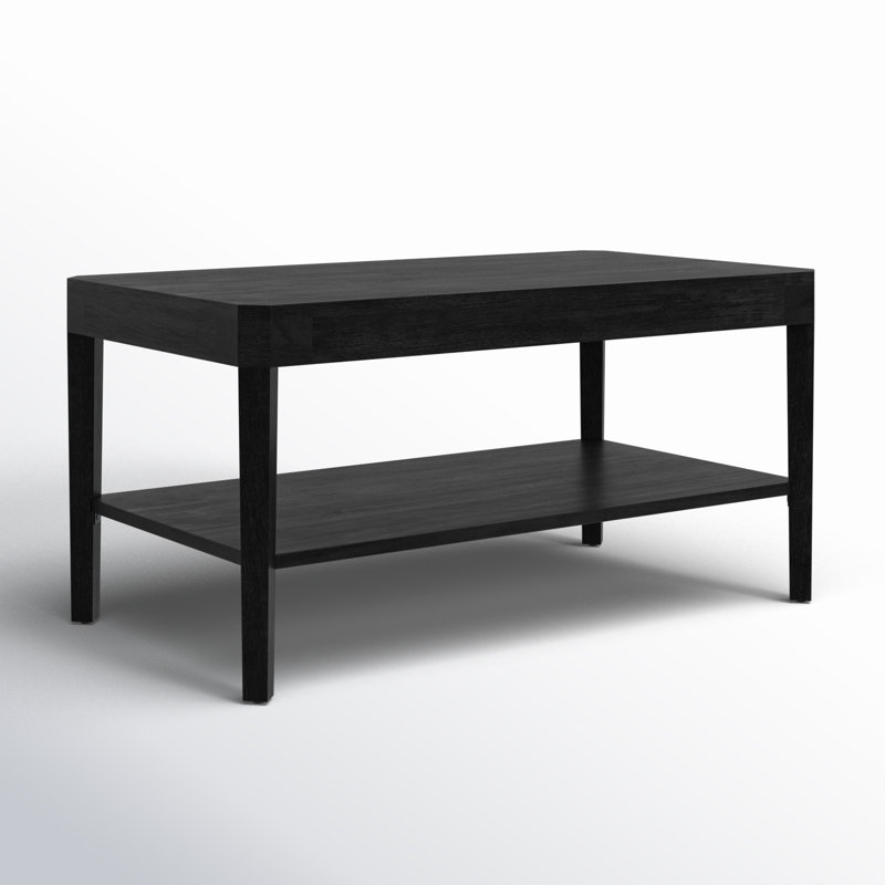 Ardentown Solid Wood Single Coffee Table, Black