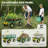 CAPHAUS Metal Garden Cart, w/ 180° Adjustable Yellow Handle, w/ Mat and Strap, 880 lbs Capacity-95773223