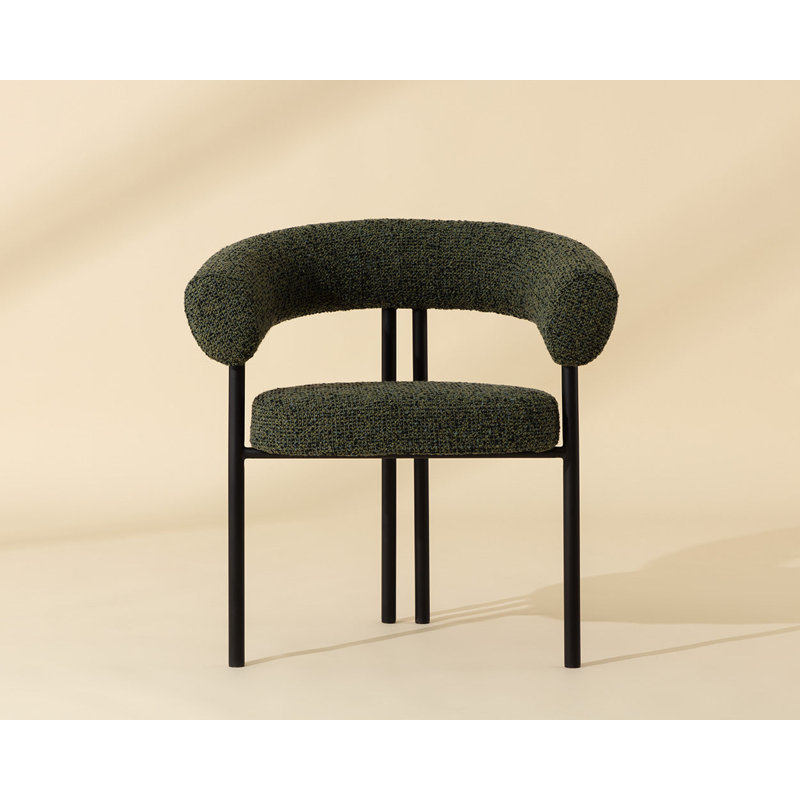 Oniva Upholstered Arm Chair, Black, Noah Meadow