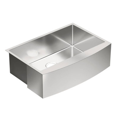 Prep 1800 Series Stainless Steel Undermount Farmhouse Apron 30" x 21" Single Bowl Kitchen Sink