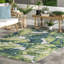 Tapis de patio intérieur / extérieur vert feuille tropicale Commer-48659295