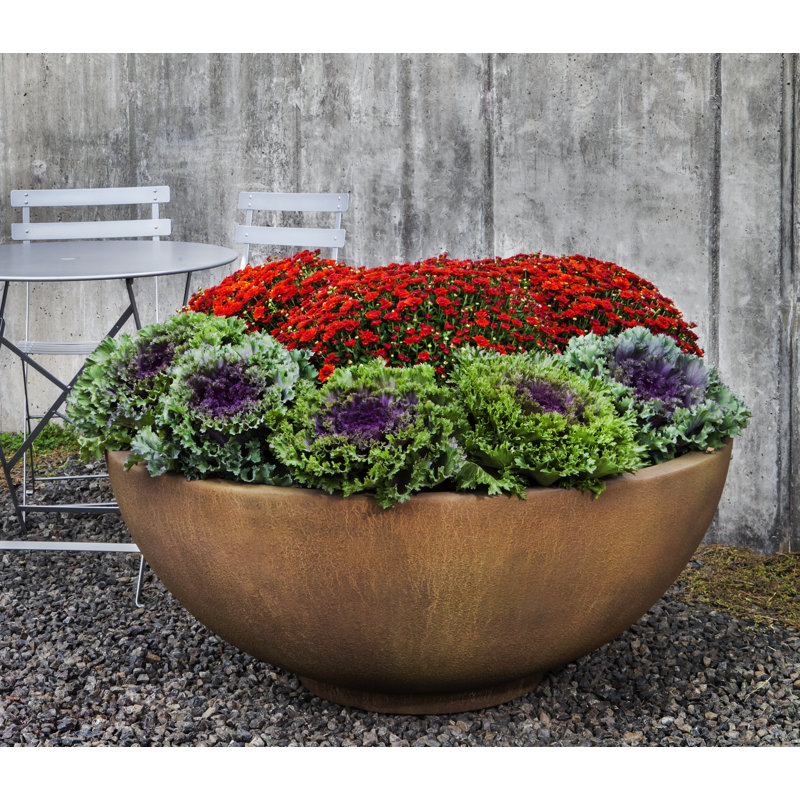Pot à fleurs en béton Karmveer, Naturel