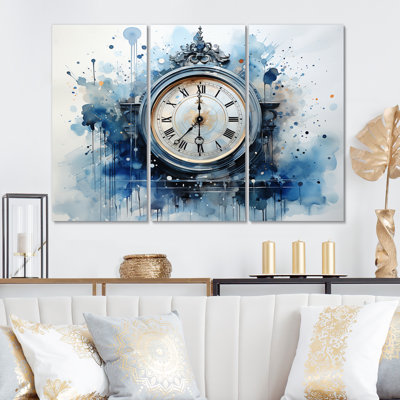 " Clock Modern Artistry " 3 - Pieces