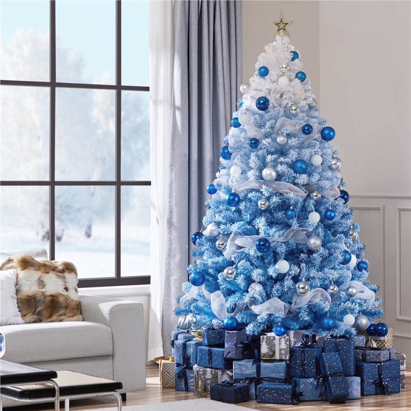 Arbre de Noël artificiel floqué Lake Lake, 7.5', Non pré-éclairé