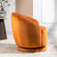 Fauteuil d'appoint plissé moderne avec base robuste et coussin rembourré épais-1152867599