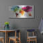 Carte du monde colorée par GraphINC - impression sans cadre sur métal
