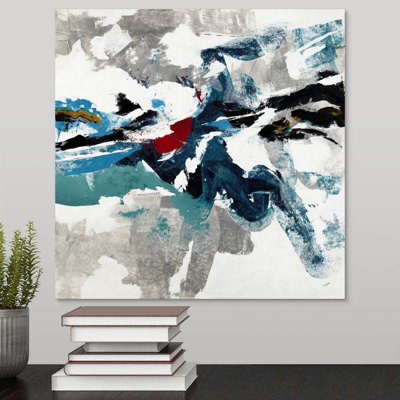 « strong impulsion », peinture sur toile, Toile tendue, H 16 po x l 16 po x P 1,25 po