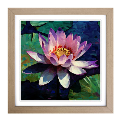 Water Lily Flower Constructivism No.4 - Framed Print