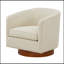 Chaise pivotante en tissu gris-1730638973