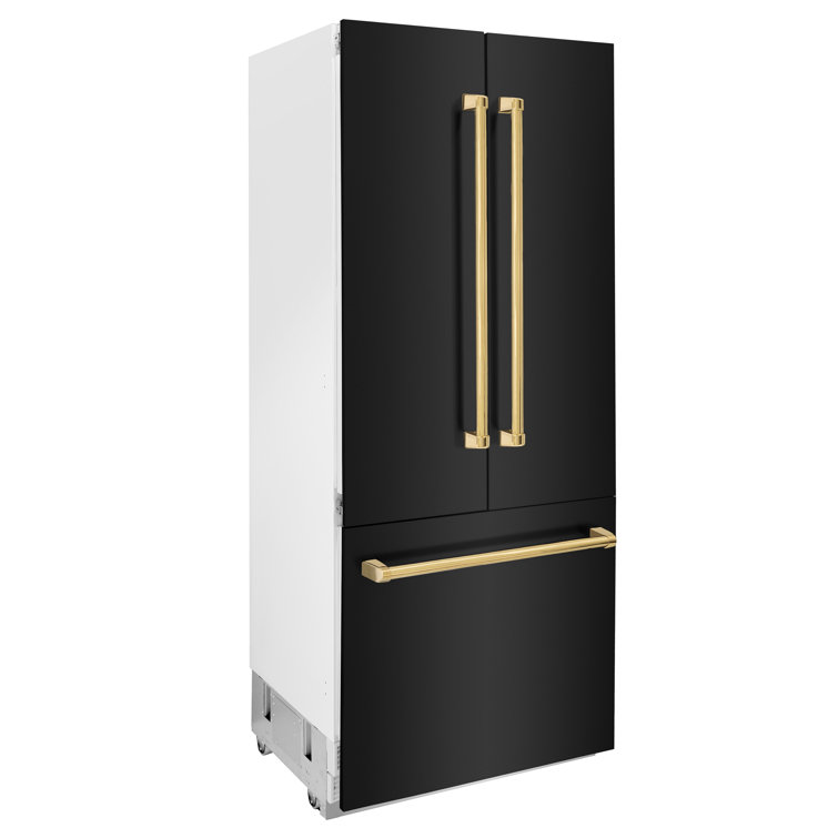 ZLINE 36" 19.6 cu. ft. Built-In 3-Door French Door Refrigerator with Internal Water and Ice Dispenser
