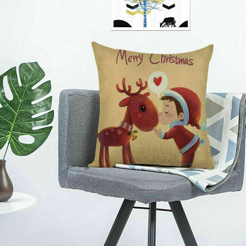 Housse de coussin en lin 