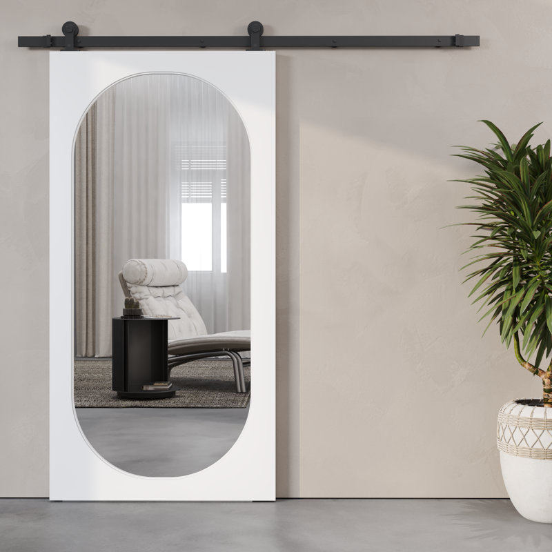 Porte de grange en miroir