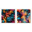 Aksel - Ensemble de 2 reproductions d'art botaniques abstraites-102580165-102580170