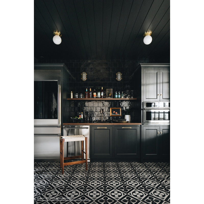 Cloe 5" x 5" Ceramic Tile, Black