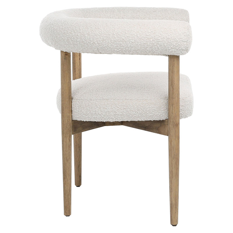 Matilda Boucle Upholstered Dining Chair, Off White